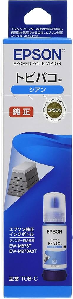 Amazon.co.jp: エプソン 純正 インクボトル トビバコ TOB-C シアン