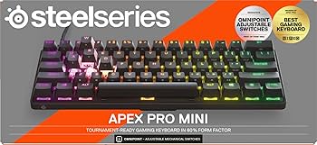 SteelSeries Apex Pro Mini HyperMagnetic Gaming Keyboard – World's