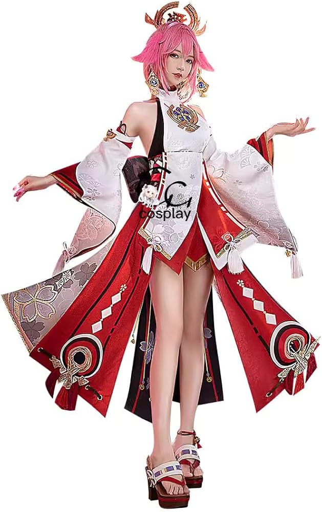 Amazon.co.jp: [1767] GGcosplay 原神 八重神子(やえみこ) コスプレ