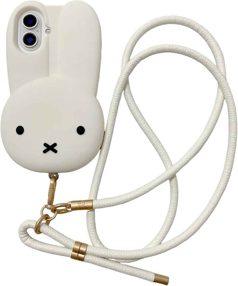 Amazon.co.jp: RUIKER iphone 16 用 ケース うさぎ 可愛い 立体 肩掛け