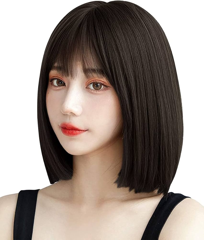 Amazon.co.jp: ORSUNCERウィッグ ボブ ショート 黒 ボブウィッグ