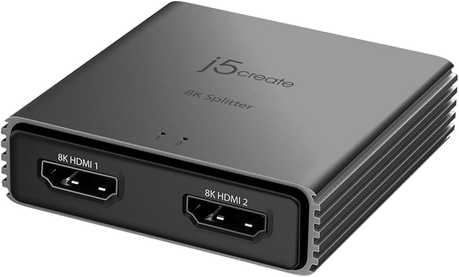 Amazon.com: j5create 8K HDMI 2.1 2‑Way Splitter – Mirror One HDMI