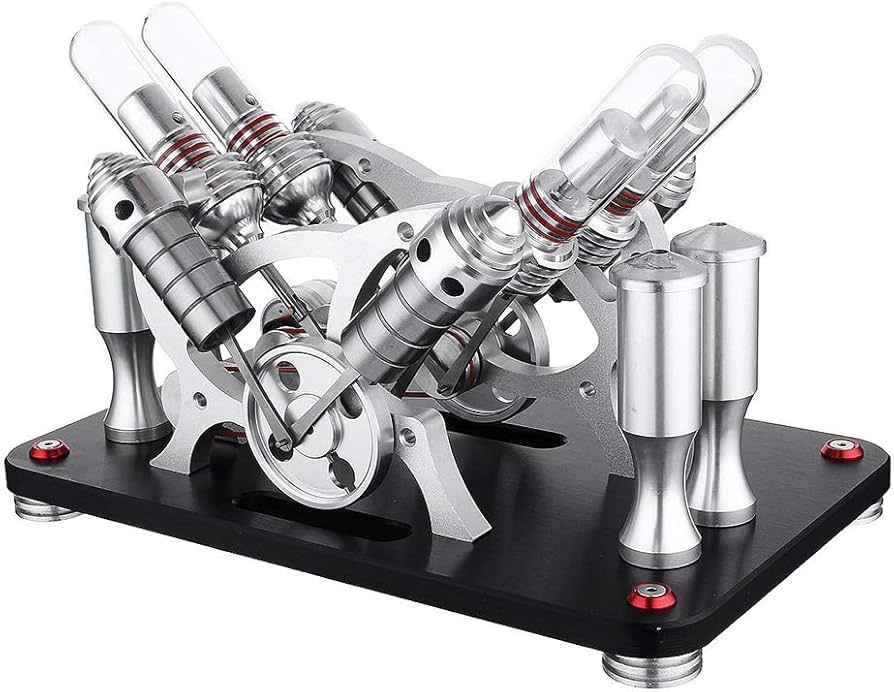 Amazon.co.jp: エンジン玩具モデル 燃焼V4スターリングエンジン型式4