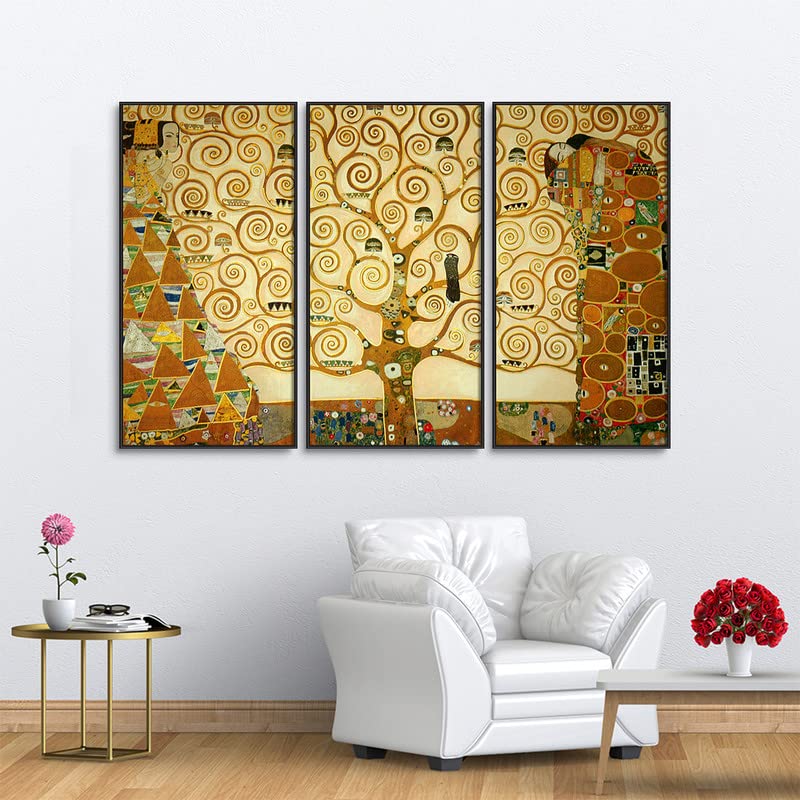 ☆アウトレット☆ 手書き油絵 クリムト生命の木 絵画 インテリア