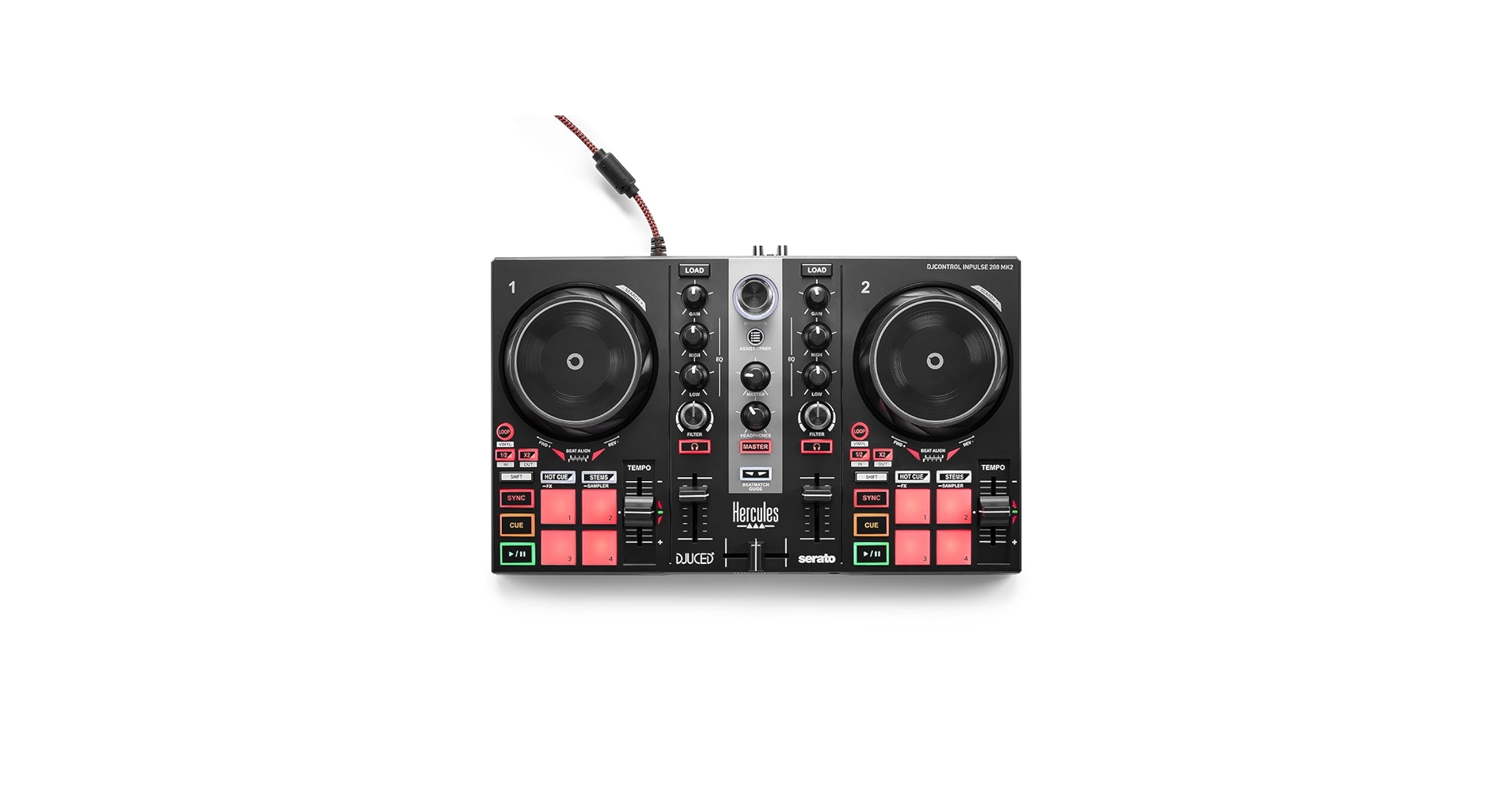 Amazon.com: Hercules DJControl Inpulse 200 MK2 — 適合學習混音的
