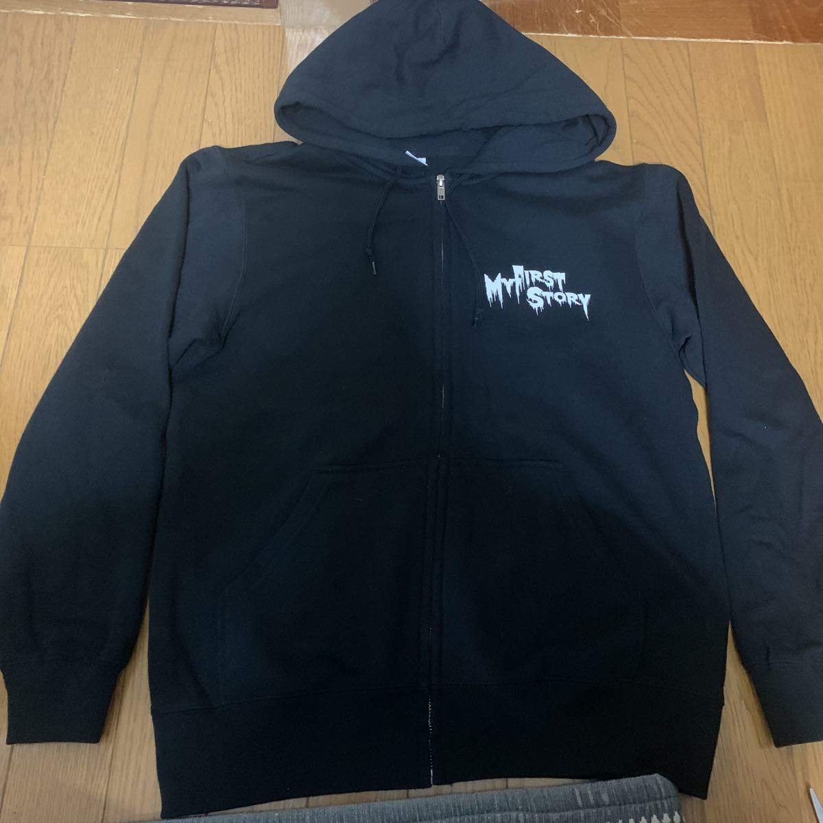 Amazon.co.jp: My First Story メンズMサイズ ジップパーカー 黒