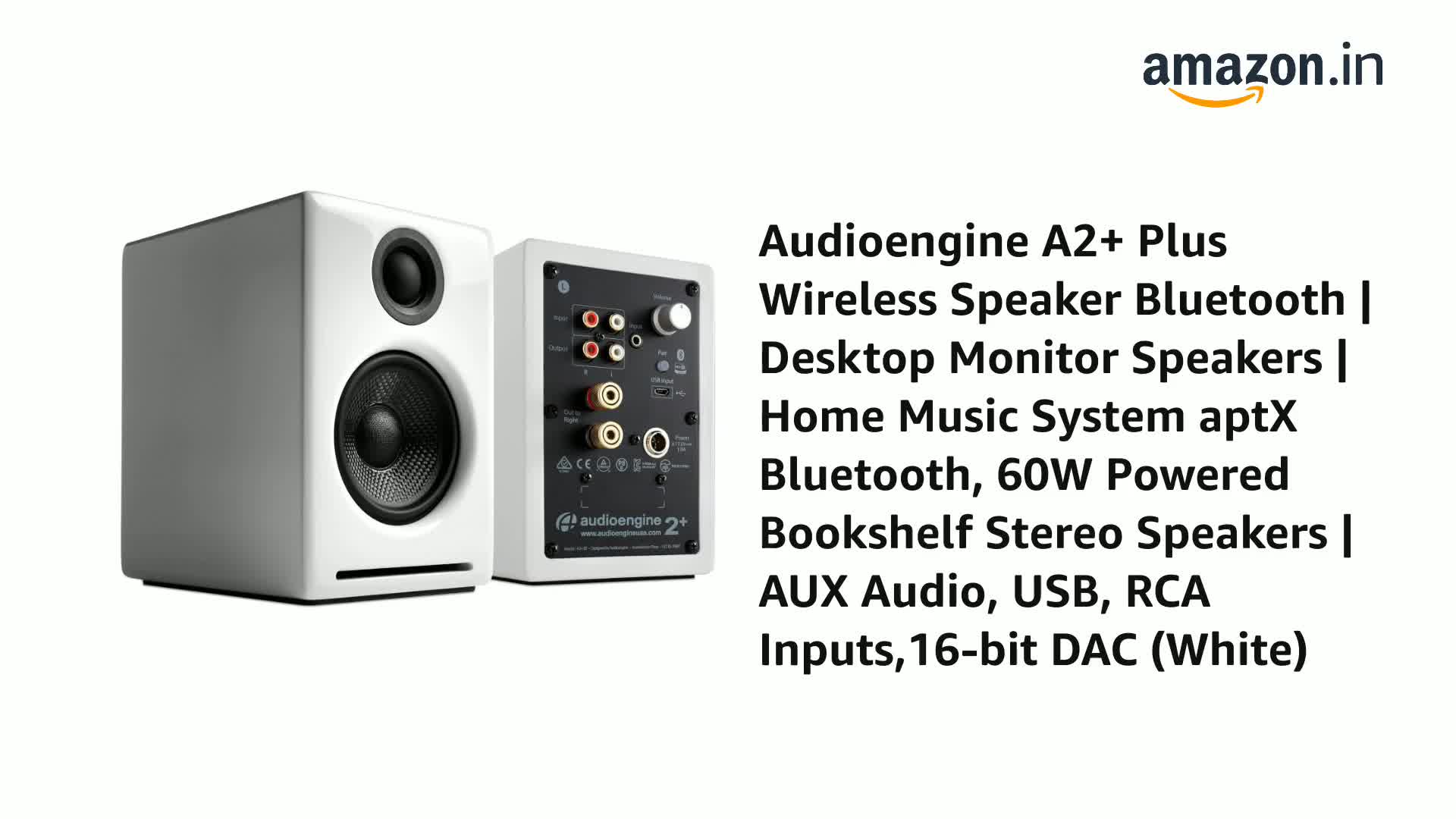 Audioengine A2+ Plus Wireless Speaker Bluetooth | Desktop Monitor