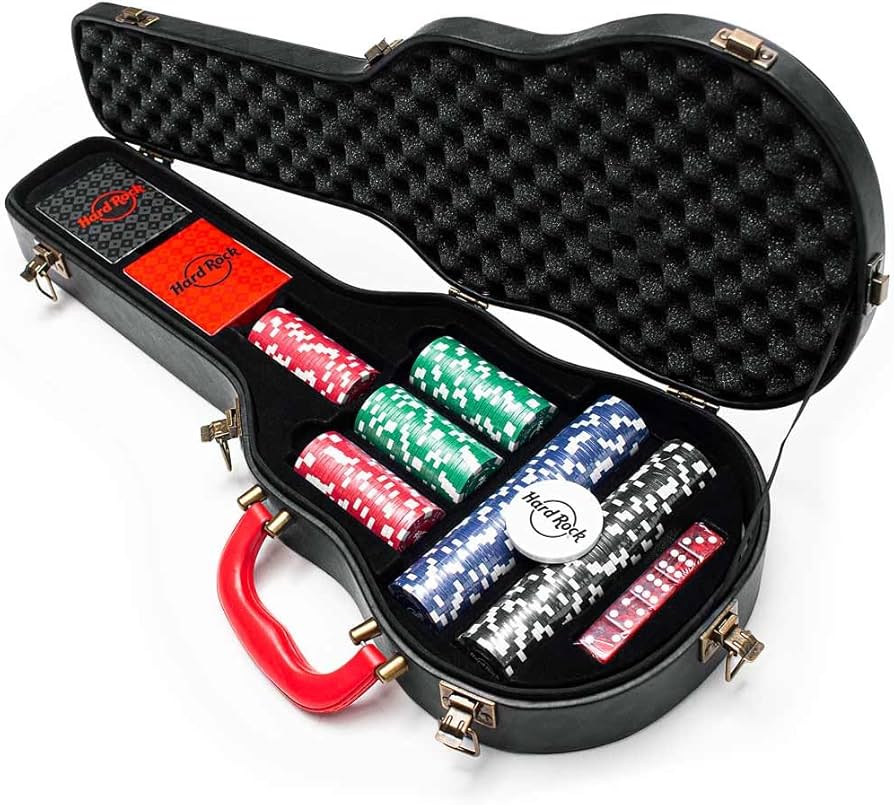 Amazon | ハードロックギター型ケース ポーカーセット ブラック