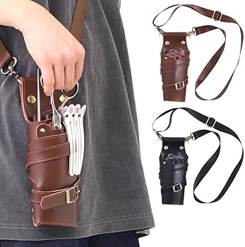Amazon.co.jp: Bonarca シザーケース 美容師 トリマー 本革 黒 斜め