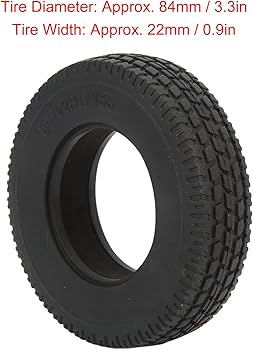Amazon.co.jp: RC 22mm幅ホイールタイヤ、タミヤ1/14RCトレーラー用の