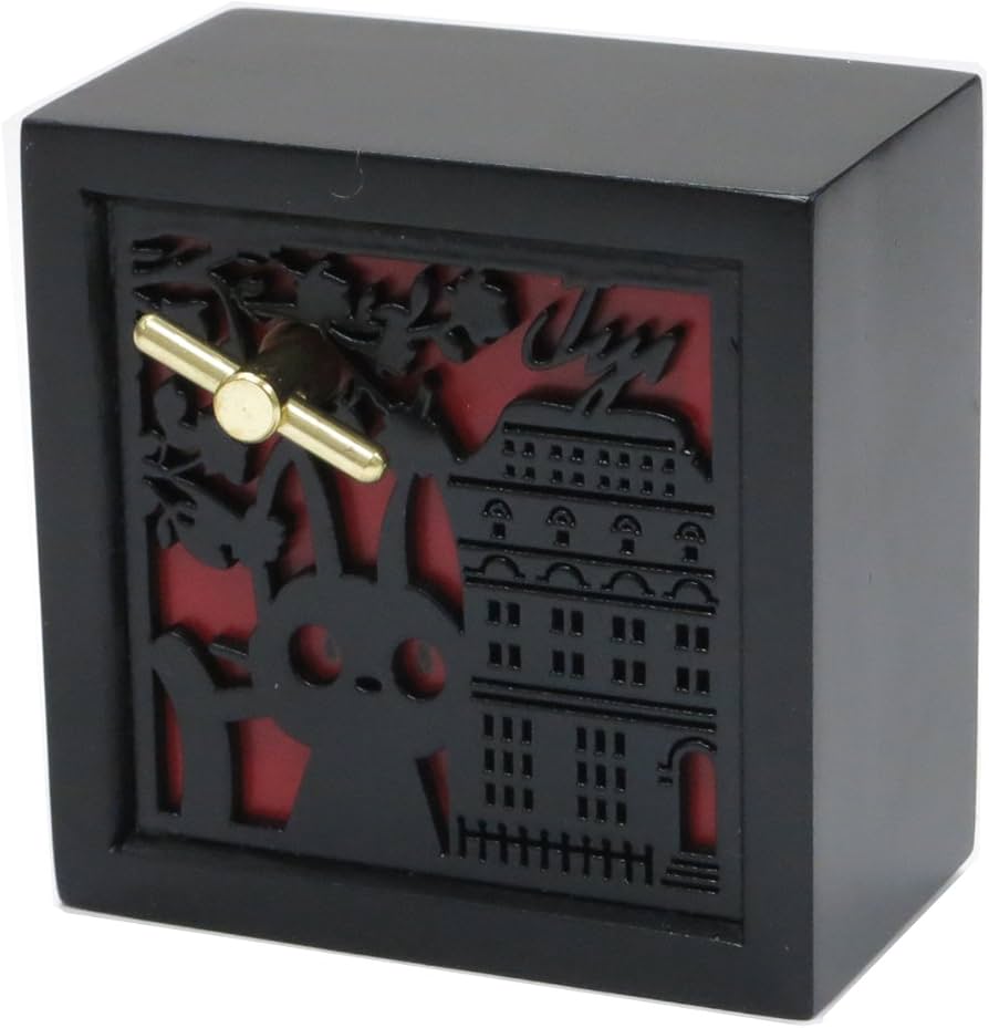 Amazon.co.jp: ジブリ 魔女の宅急便 木彫レリーフBOX型オルゴール ジジ