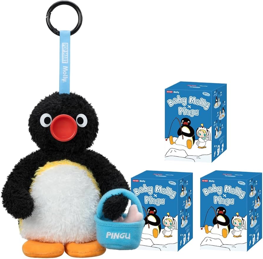 Amazon.co.jp: POP MART Baby Molly × Pingu Happy Fishing シリーズ