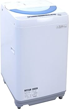 Amazon.co.jp: シャープ 5.5kg 全自動洗濯機 ブルー系SHARP 穴なし槽