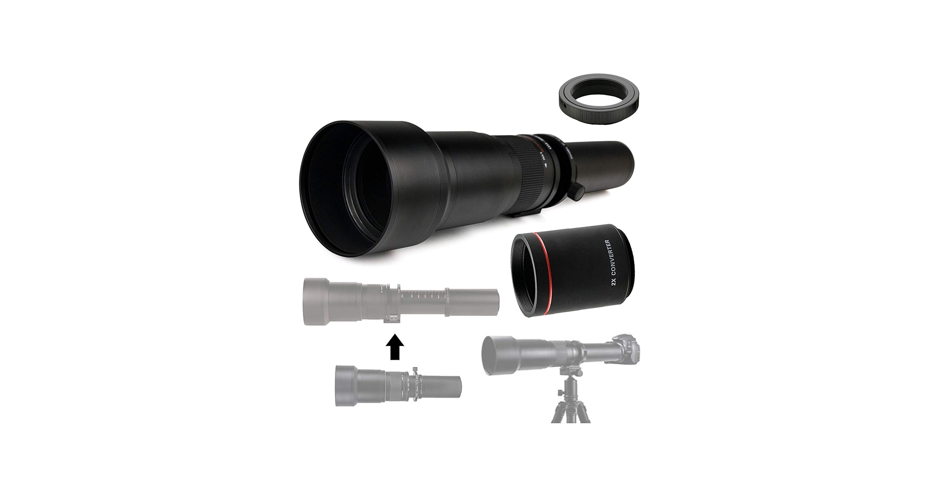 Amazon.com : Commander Optics 650-1300mm (w/ 2X- 1300-2600mm) f/8