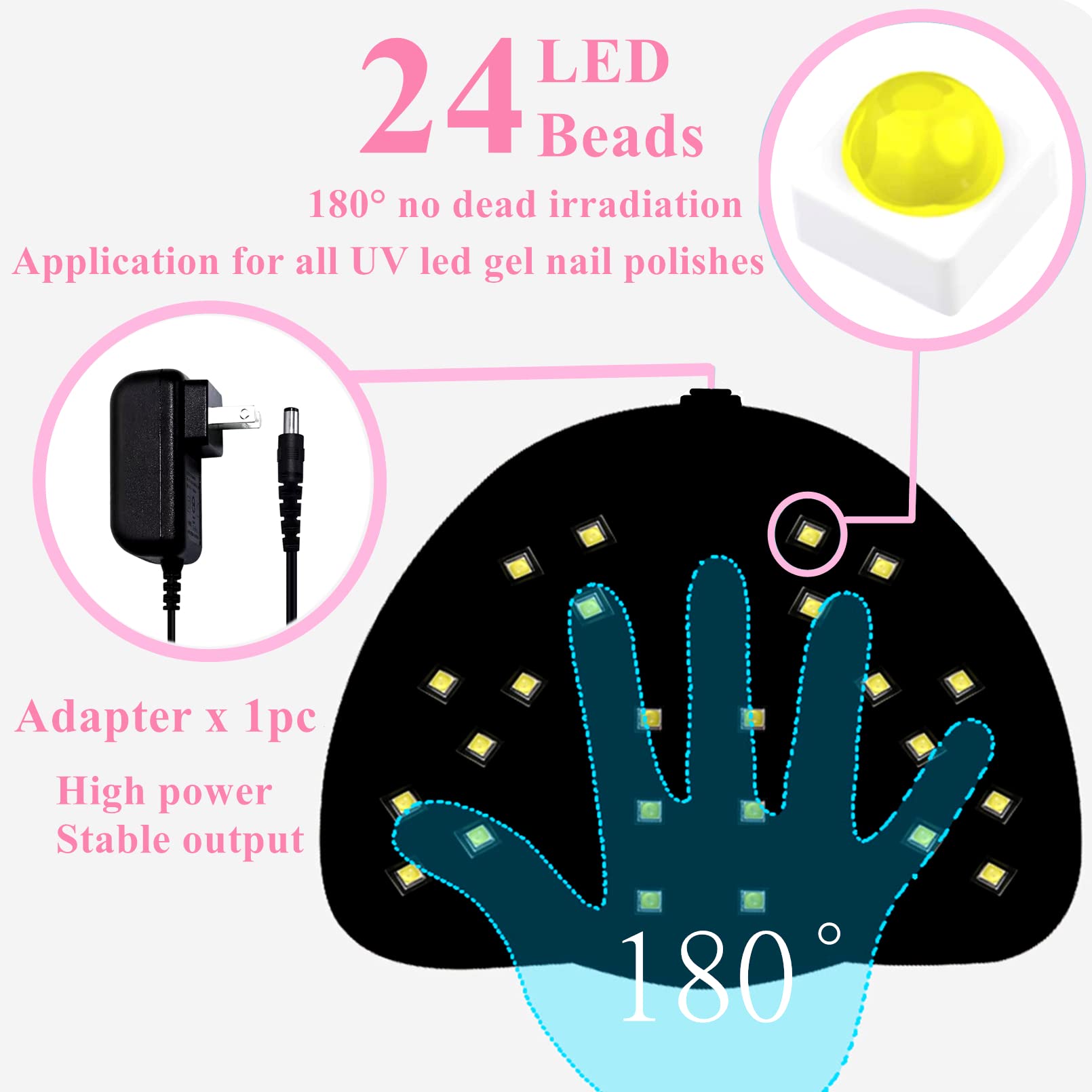 Amazon.com: BIGBEAR UV Light for Nails, 48W UV LED Nail Lamp for