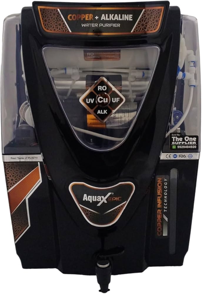 Aqua X Epic Black Fully Automatic RO Water Purifier with UV, UF