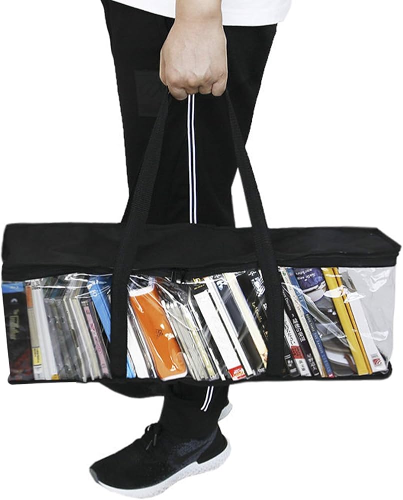 Amazon｜特大 トートバッグ DVD収納ケース CD収納袋 大容量 本 書類