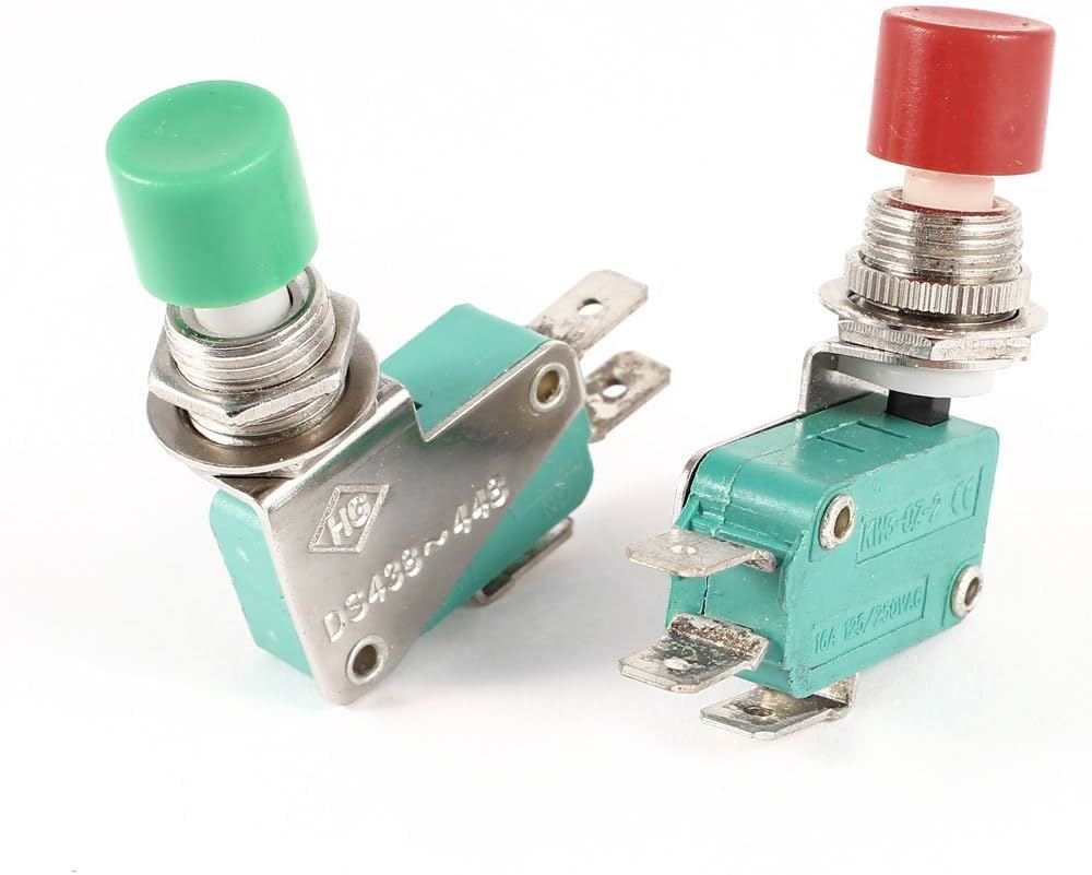 Amazon.com: uxcell 2pcs DS438-448 Red Green SPDT Micro Push Button