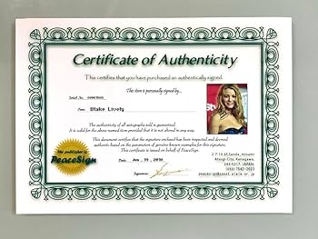 Amazon.co.jp: ブレイクライヴリー… 直筆サイン入り超 大型フォト