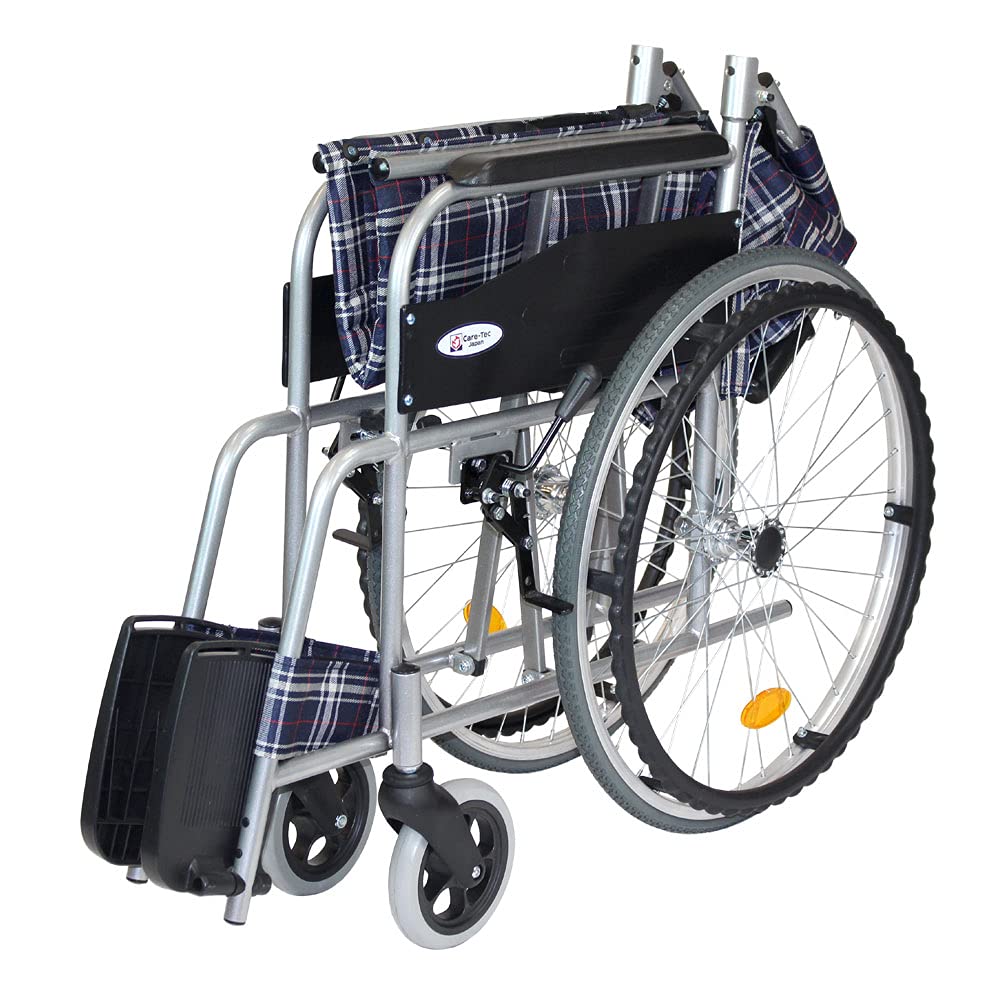 Amazon | ケアテックジャパン 自走式 スチール製 折りたたみ 車椅子