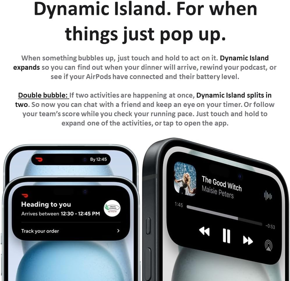 Amazon.com: Apple iPhone 15, 128GB, Blue - Verizon (Renewed