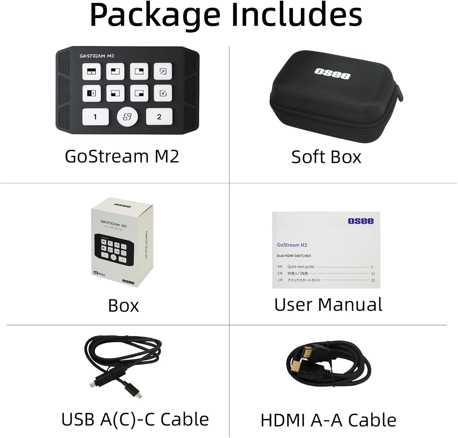 Osee GoStream M2 デュアル 4K HDMI 入力キャプチャカード ユーザー