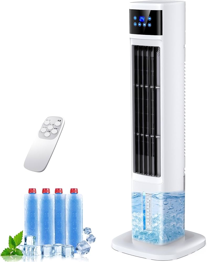 Amazon.co.jp: Eleeyak 冷風機 強力 冷風扇 【タワー型 4個保冷バッグ