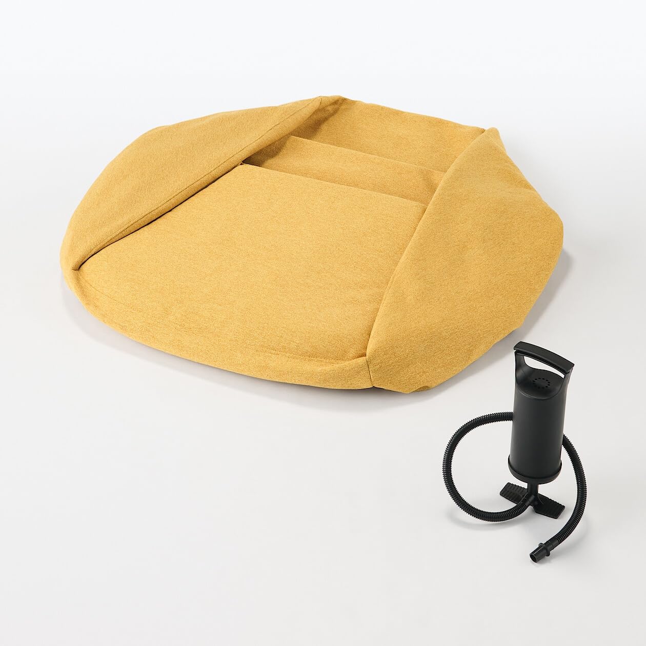 Amazon｜無印良品 空気でできたソファ イエロー 幅95×奥行95×高さ72.5