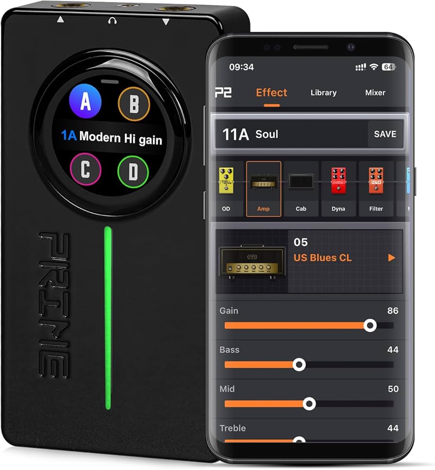 Amazon.com: MOOER P2 Guitar Multi-Effects Pedal Headphone with Al