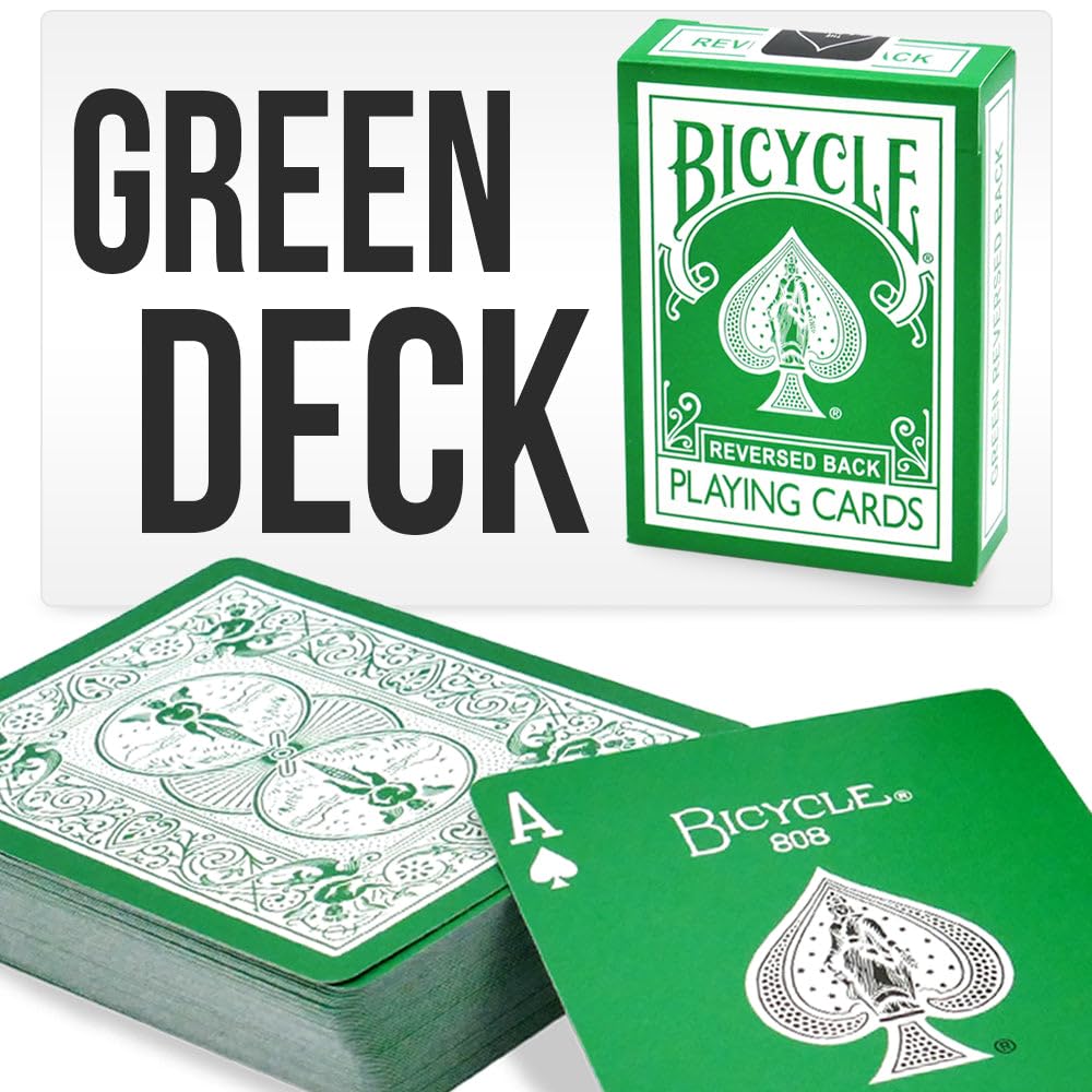 Amazon.com: Magic Makers Green Playing Cards Bicycle Deck : Toys
