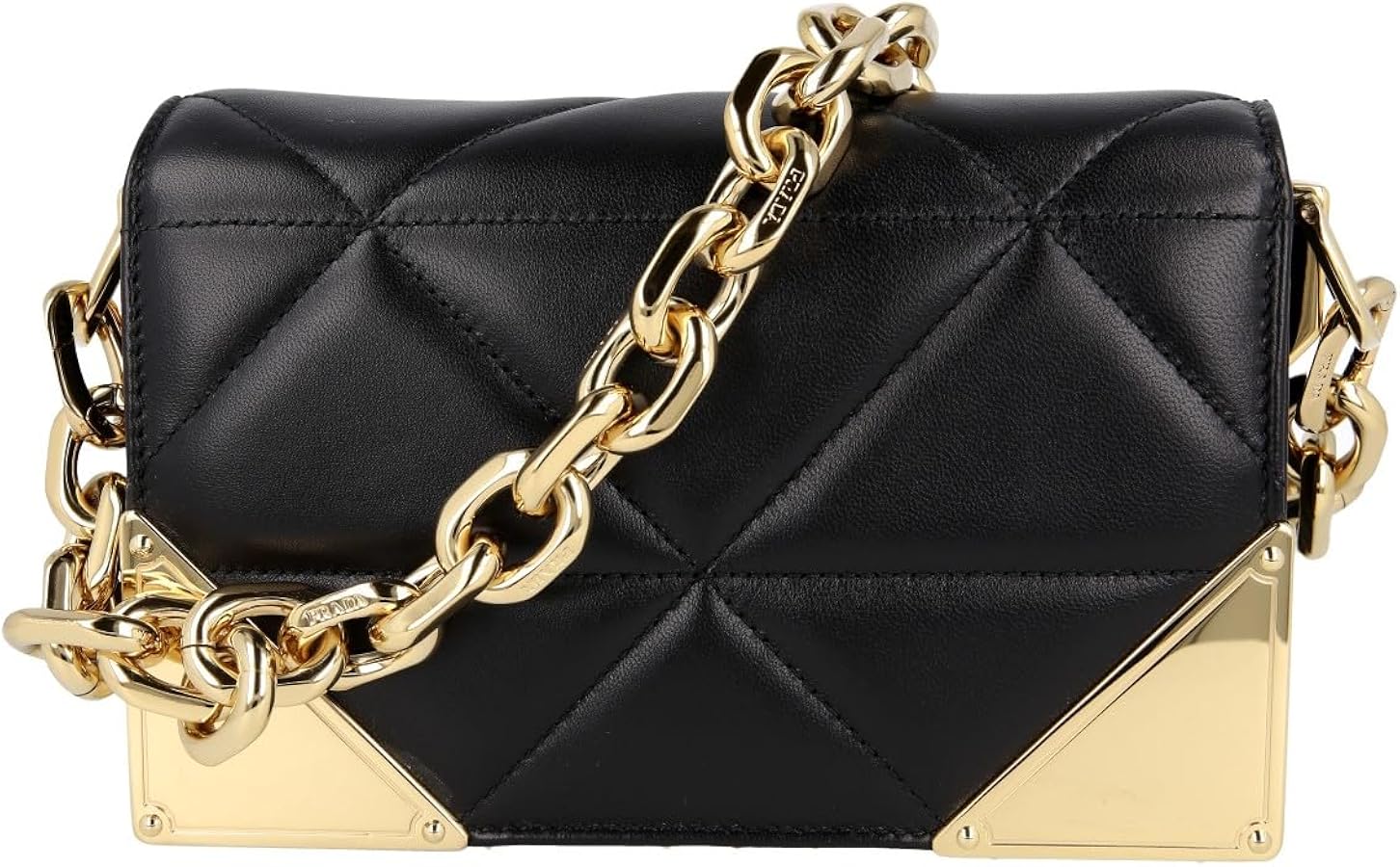 Prada Women's 1BD333 Black Leather Shoulder Bag : Amazon.ca