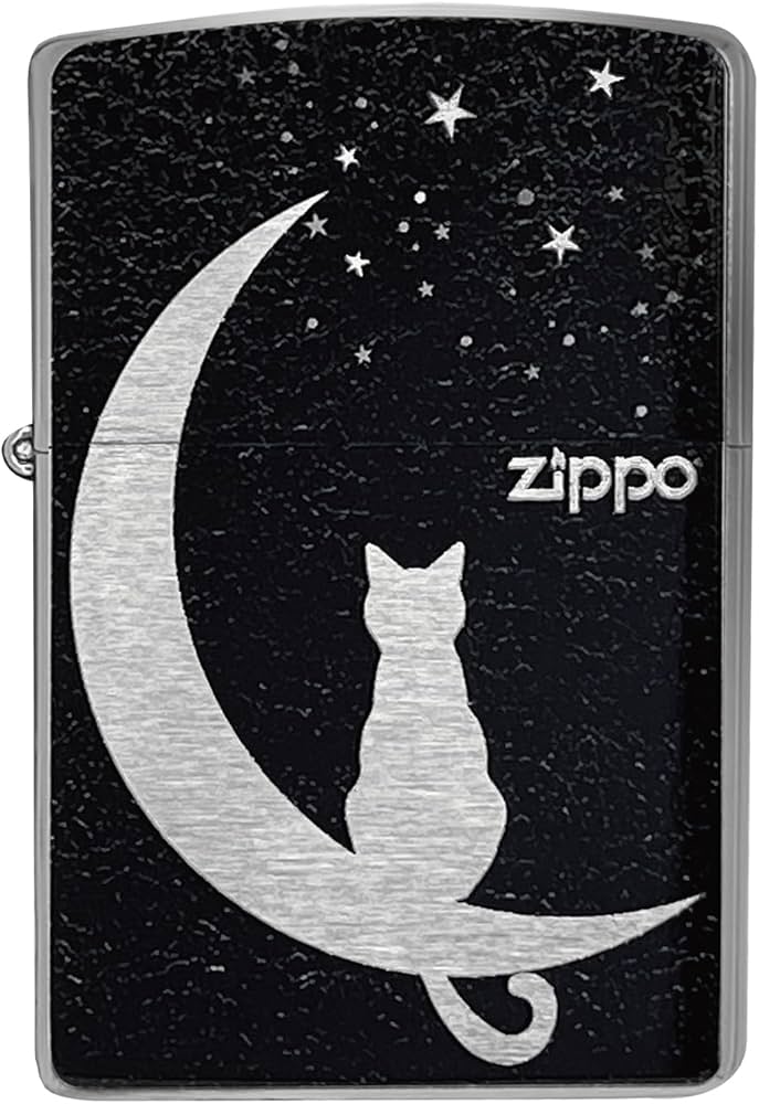 Amazon.co.jp: ZIPPO（ジッポー） 2BK-MOONCAT 猫 かわいい (ブラック
