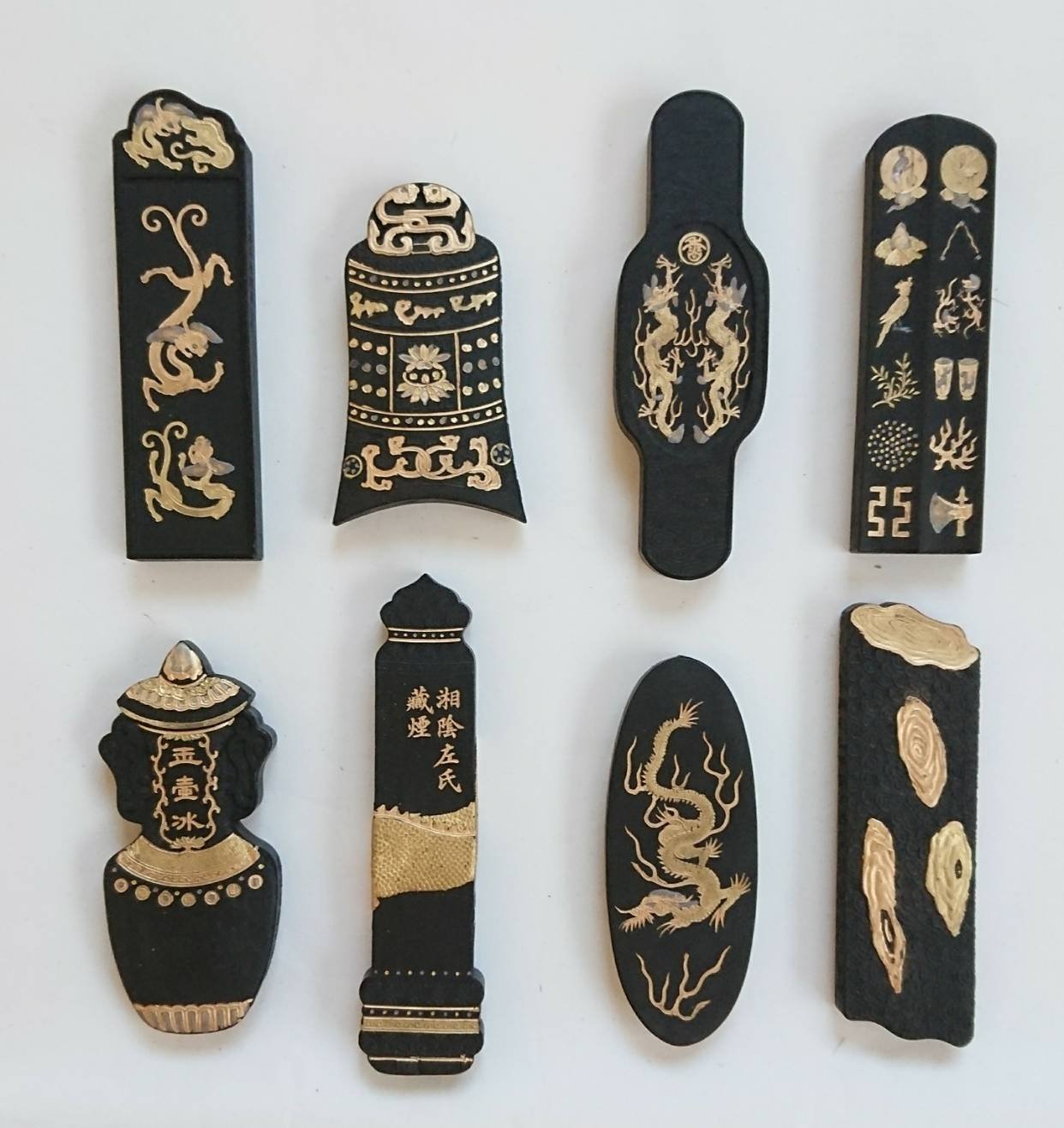 Amazon | 胡開文古墨セット 八宝奇珍古墨 「固形墨 書道 唐墨 墨