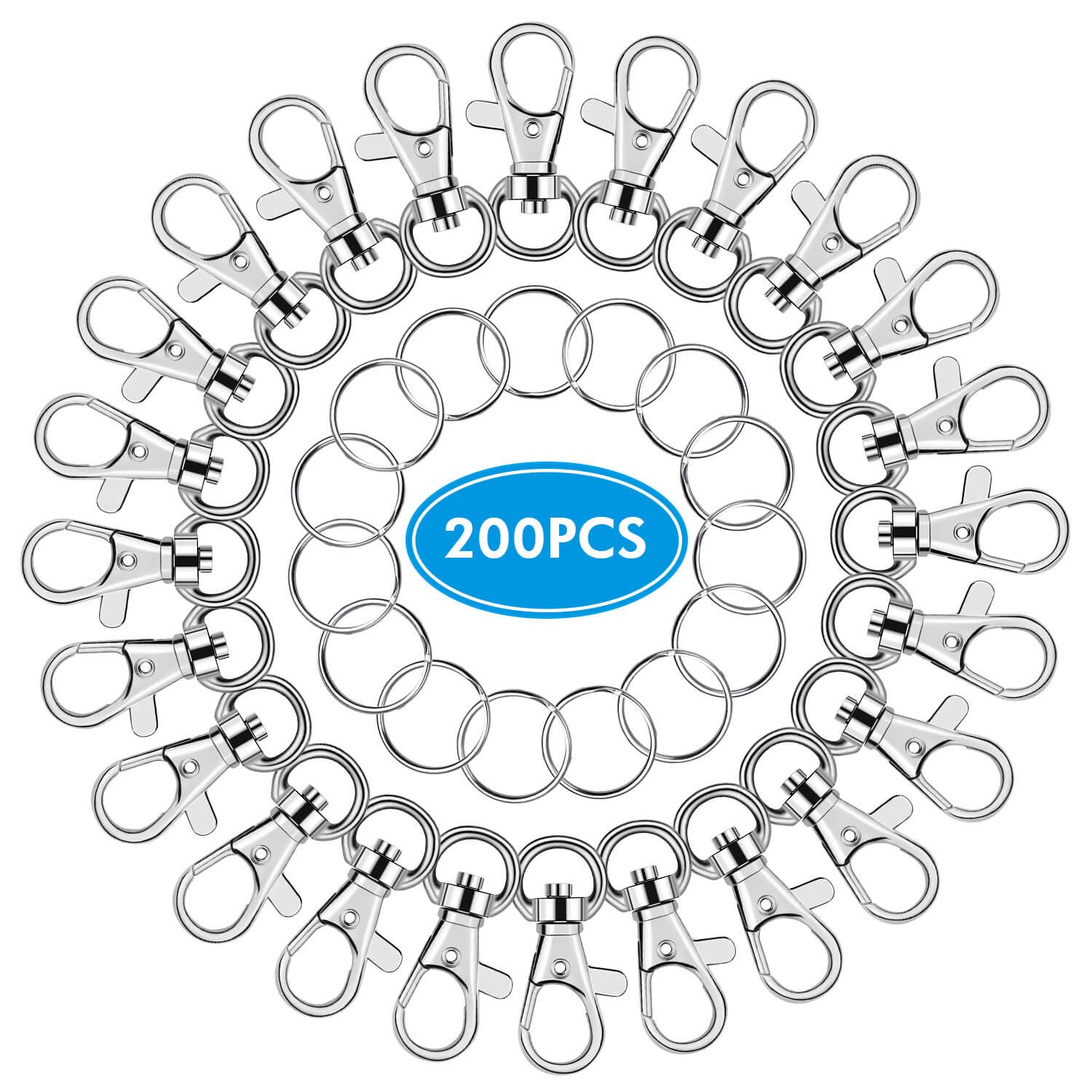 Amazon.com: Key Chain Swivel Hooks, Anezus 200pcs Keychain