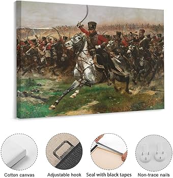 Amazon.co.jp: ナポレオン戦争のHussars ビンテージポスター