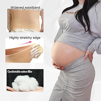 Amazon.co.jp: シリコン 妊婦 腹 リアルな偽双子妊娠腹、特大の