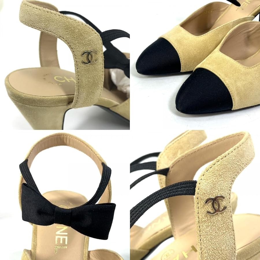 Amazon | [CHANEL] (シャネル) G36360 リボン バイカラー ヒール CC