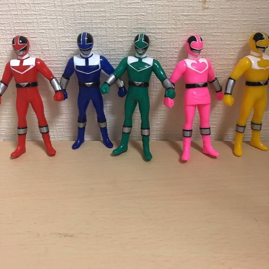 Amazon.co.jp: 希少未来戦隊タイムレンジャー【ソフビ5体セット】当時