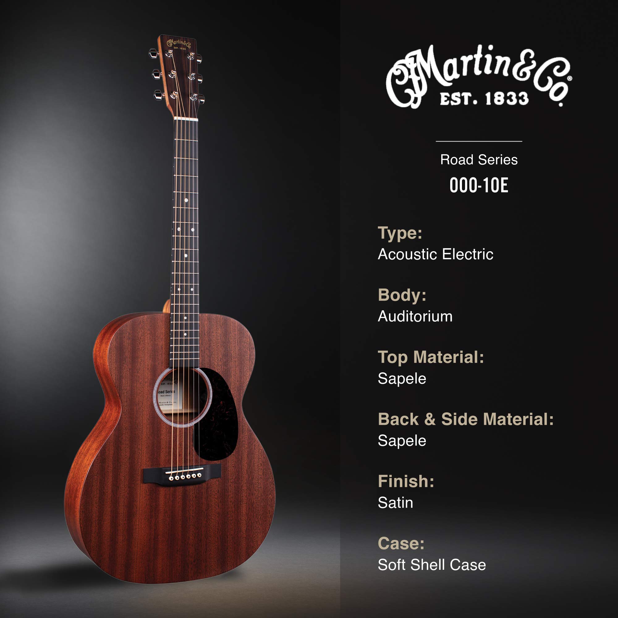 Martin 000-10E Acoustic-Electric Guitar - Sapele : Amazon.ca