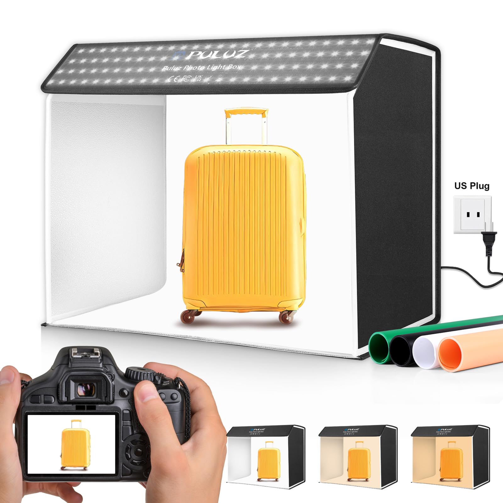 Amazon | 長方形撮影ボックス、PULUZ 60 x 40 x 50cm写真スタジオの