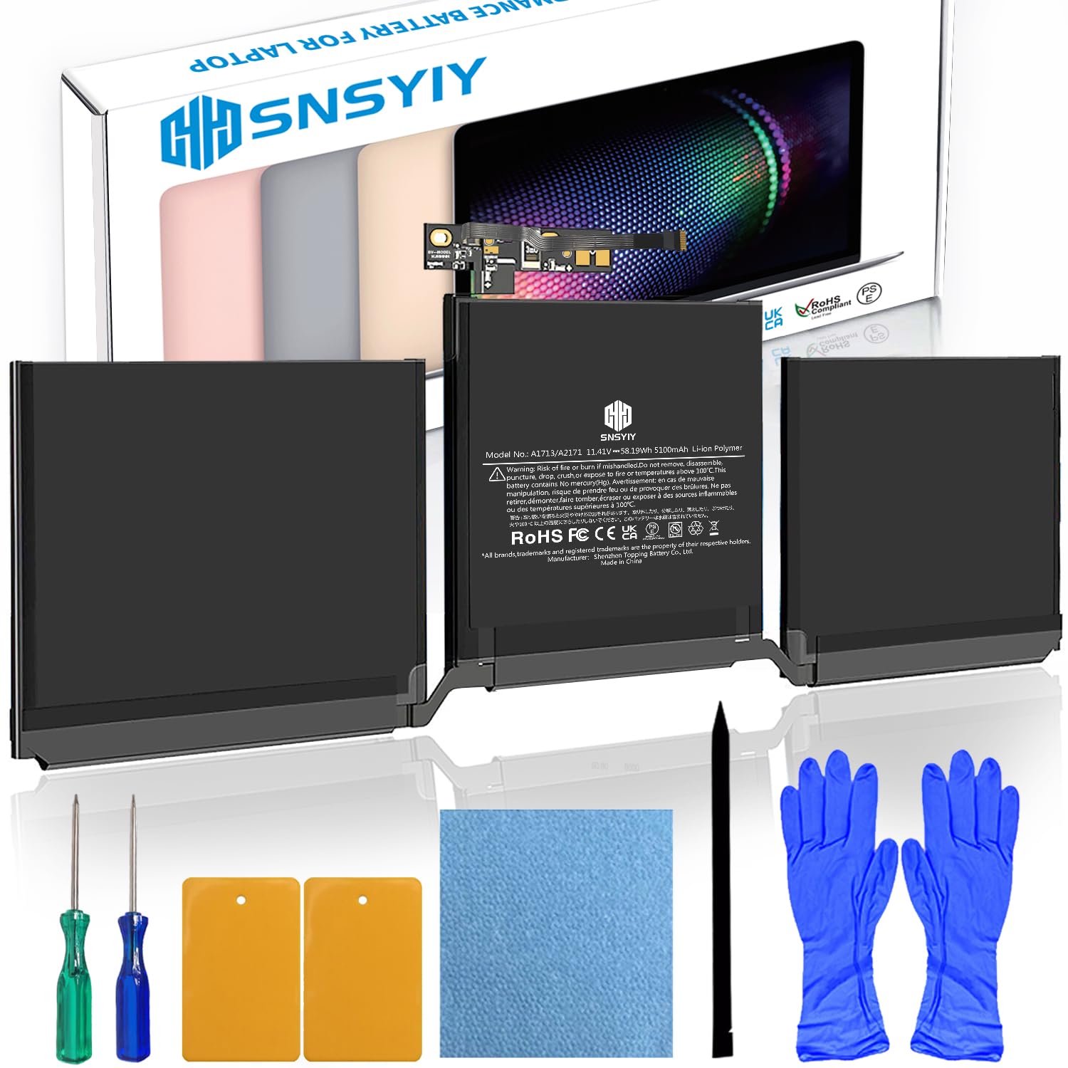 A1708 MacBook Pro 13 Inch Battery A1713 Replacement (Late 2016 Mid