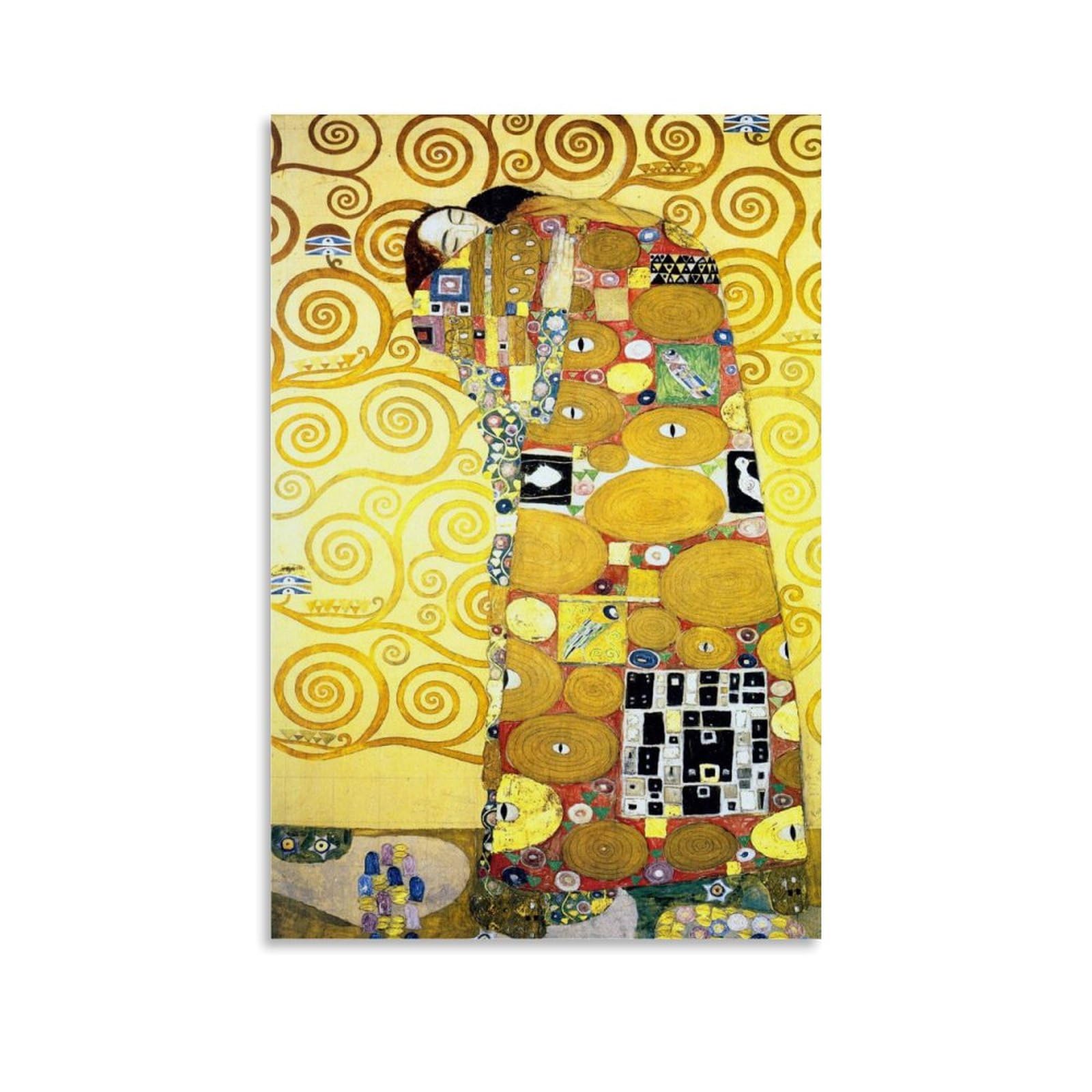 Amazon.co.jp: グスタフ・クリムト「抱擁 II」ポスター「抱擁」が描か