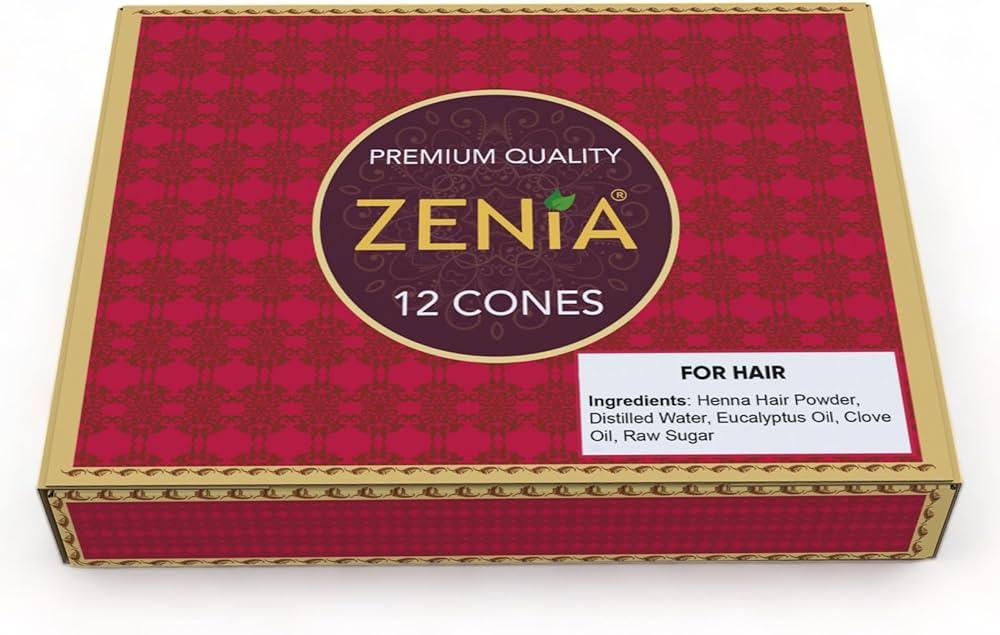 Amazon.com : 12 Pack Cones Natural Ready to Use Henna Paste Hair