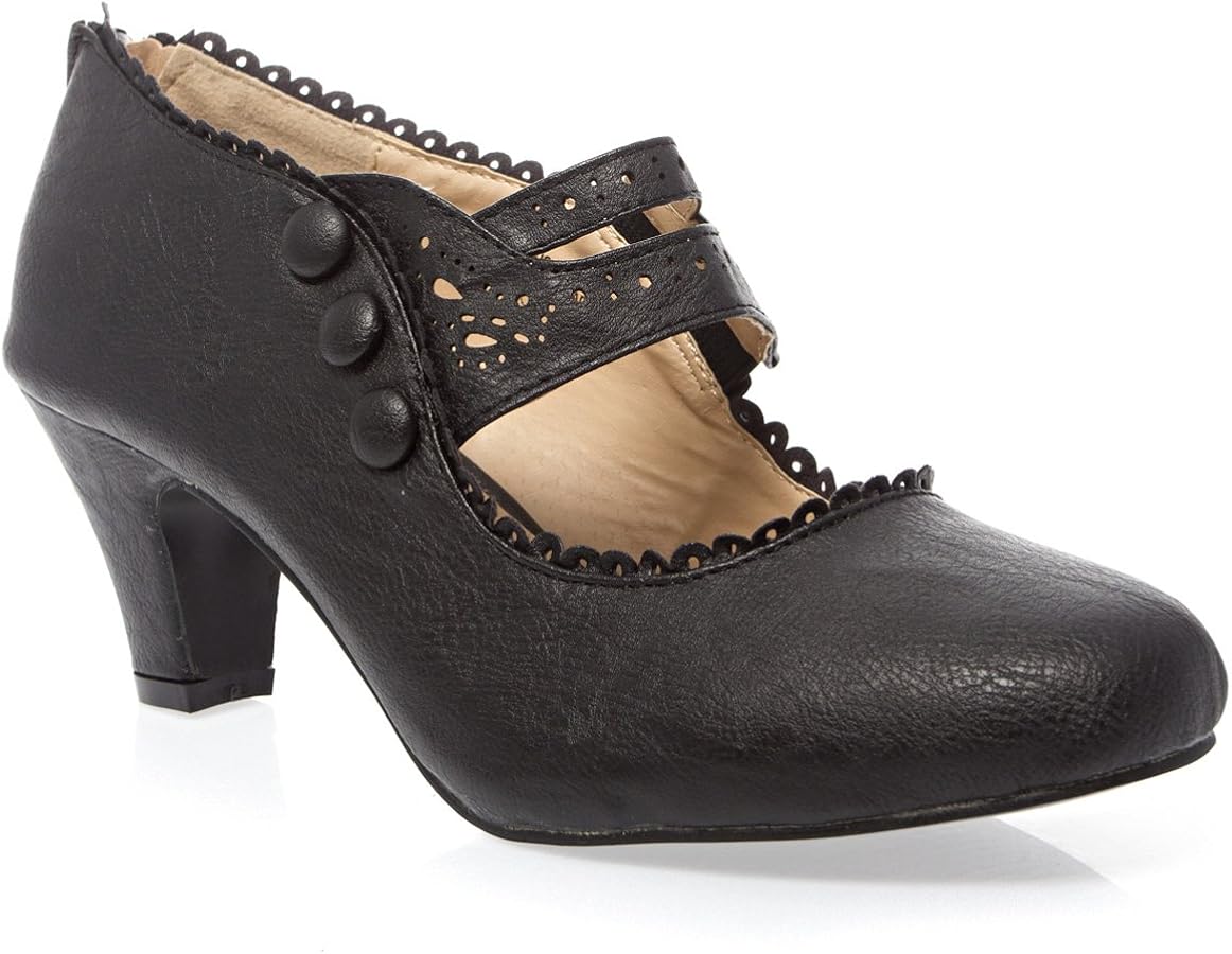 Amazon.com | Chase & Chloe Womens 36-Mina4 Closed Toe Mary Jane