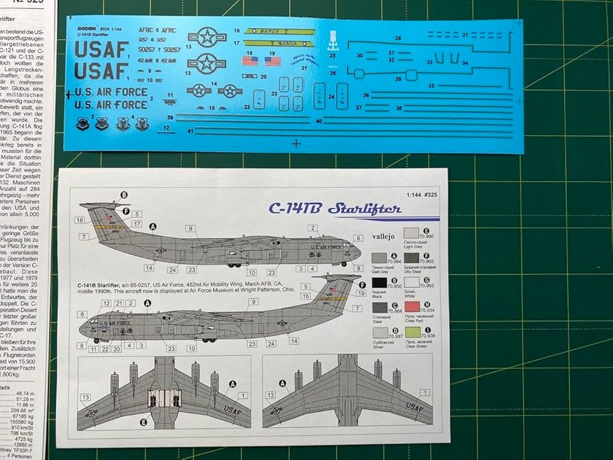 Amazon | New Roden 1/144 Lockheed C-141b Starlifter 325