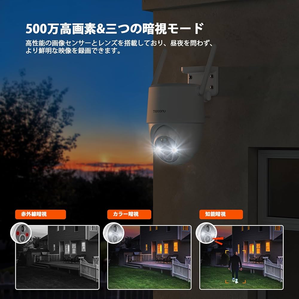 Amazon.co.jp: 「2025 クラウド無料・Alexa対応」防犯カメラ 屋外