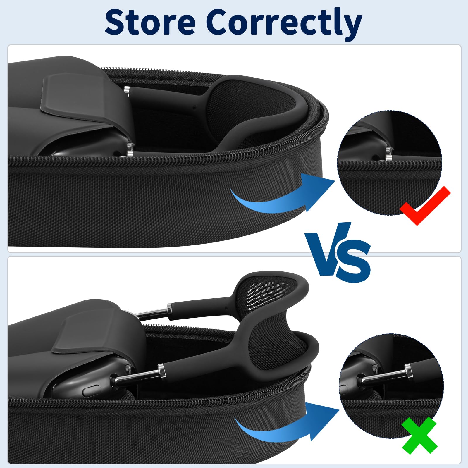 Amazon | Apple Airpods Maxヘッドフォン用ケース、トラベルポータブル