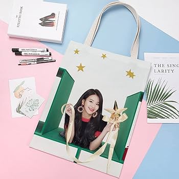 Amazon.co.jp: TWICE チェヨン トートバッグ ハンドバッグ キャンバス