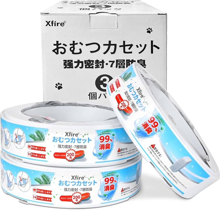 Amazon.co.jp: おむつポット 3個入 新7層防臭ニオイポイ カートリッジ