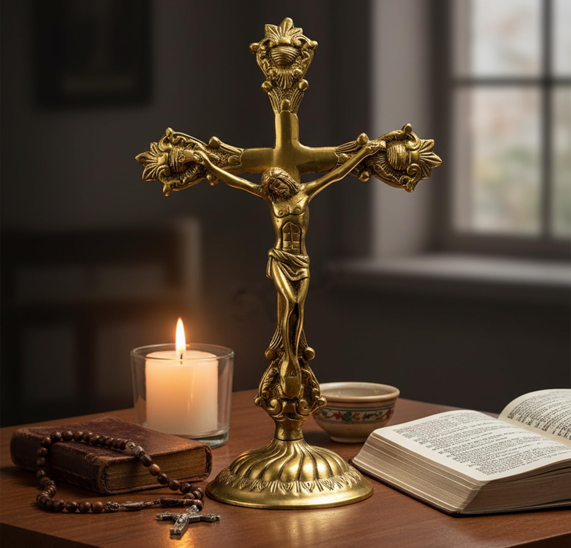 Amazon.co.jp: eSplanade 真鍮 キリスト教十字架 イエスキリスト像